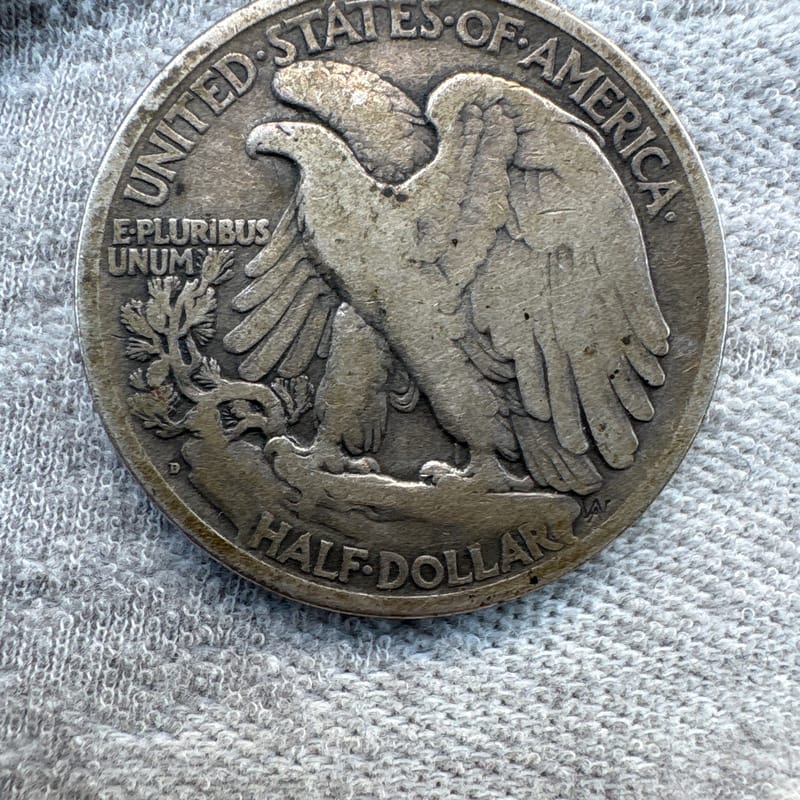 1918-D Walking Liberty Silver Half Dollar Key Date