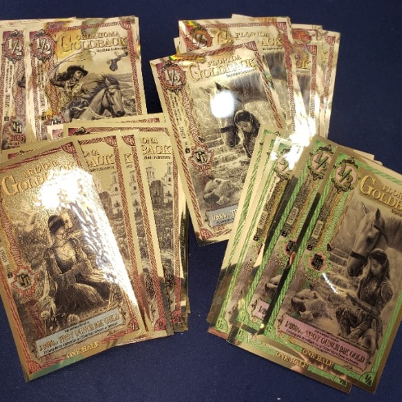 10x Lot - 1/2 GoldBack - Random State