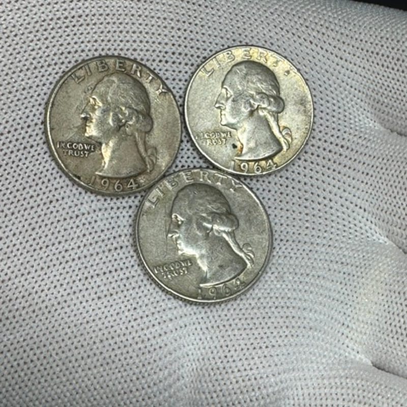 UNDER SPOT Three 90% Silver Silver Quarters