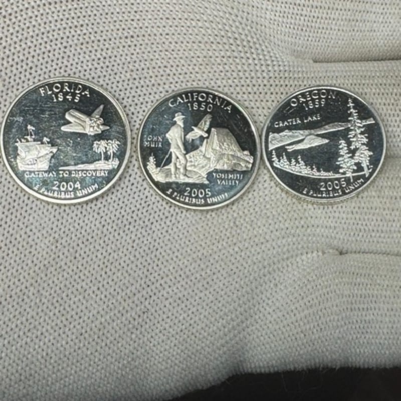 Lot of 3 Commemorative Proof 90% Quarters