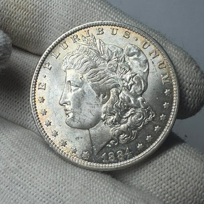 TONED 1884-O Morgan Silver Dollar New Orleans Mint