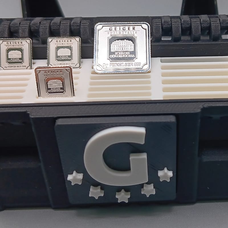 3x 1g & 1x 5g Silver Bars W/Geiger Tactical Case