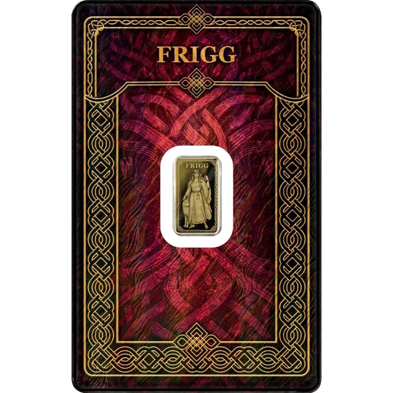 2026 Germania Mint Frigg 1/100oz 9999 Gold Bar