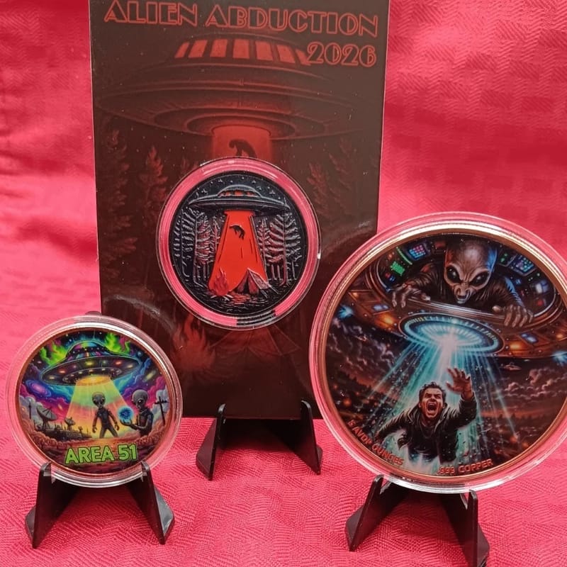 Lot of 3 -(7 total) oz .999 Colorized Alien Themed