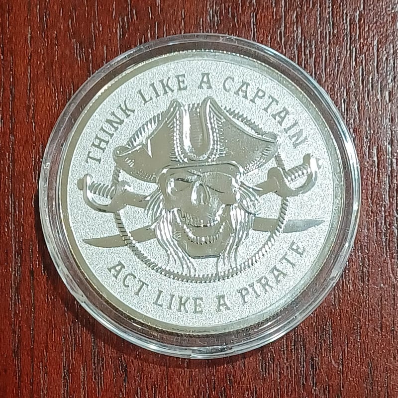 Reverse Proof 1 oz Silver Round Hayleybug Pirate🦜