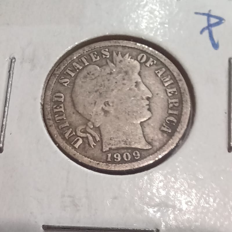 1909-P Barber Dime 90% Silver US Coin