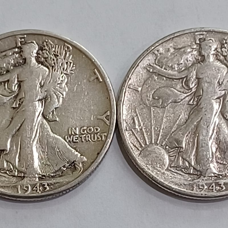 1943-P-S Walking Liberty Half Dollars 90% Silver