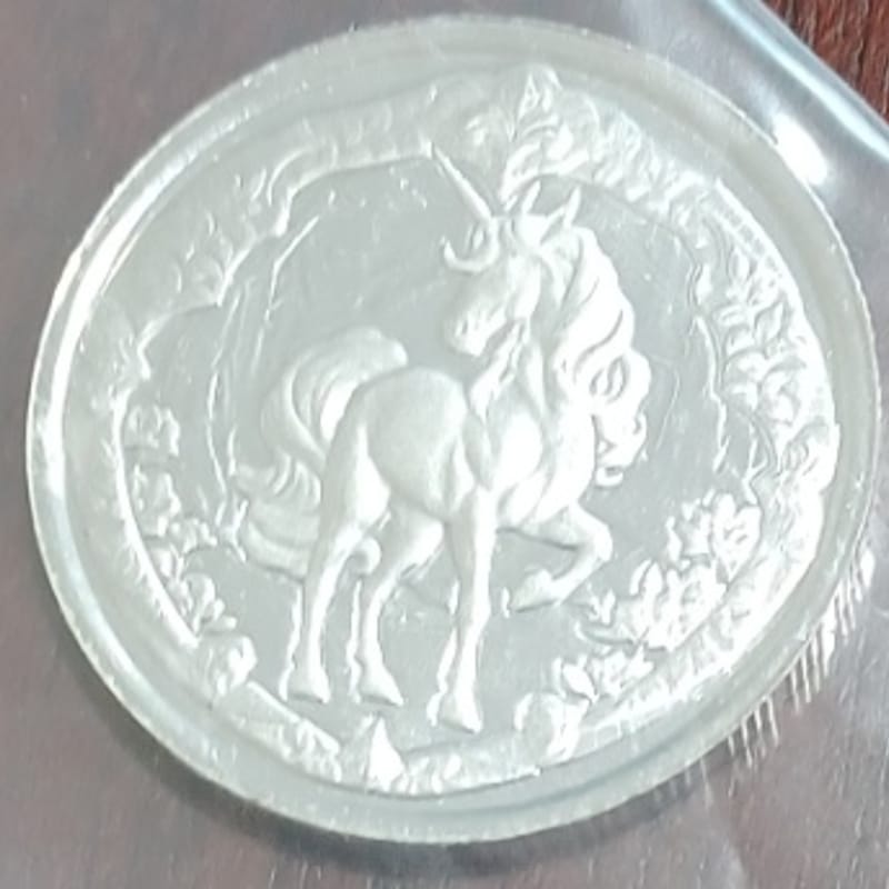 1/2 oz Silver Coin 2024 Fiji Unicorn Scottsdale BU