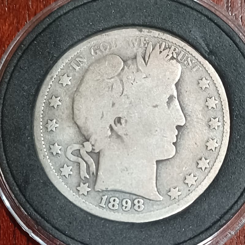 1898-S Barber Half Dollar 90% Silver US Coin