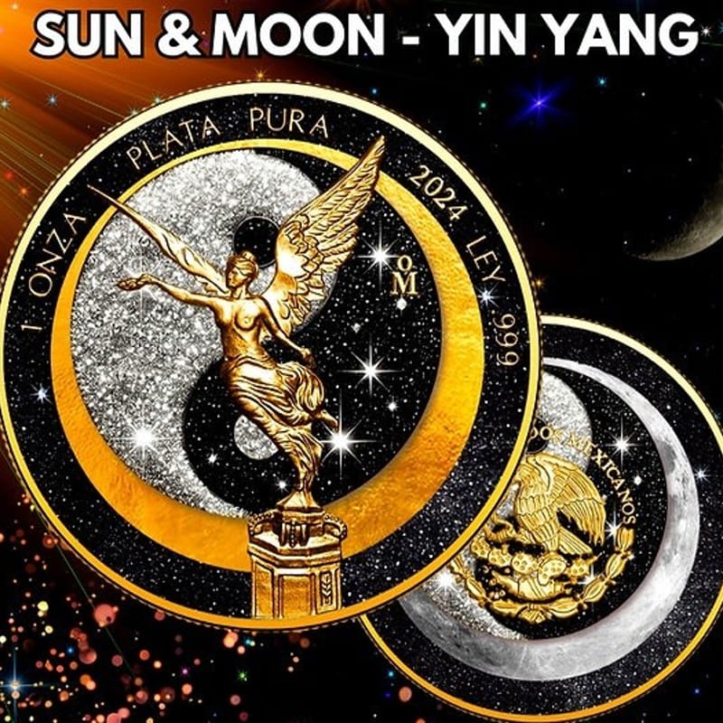 2024 Libertad 1oz Silver Coin Sun & Moon Yin Yang