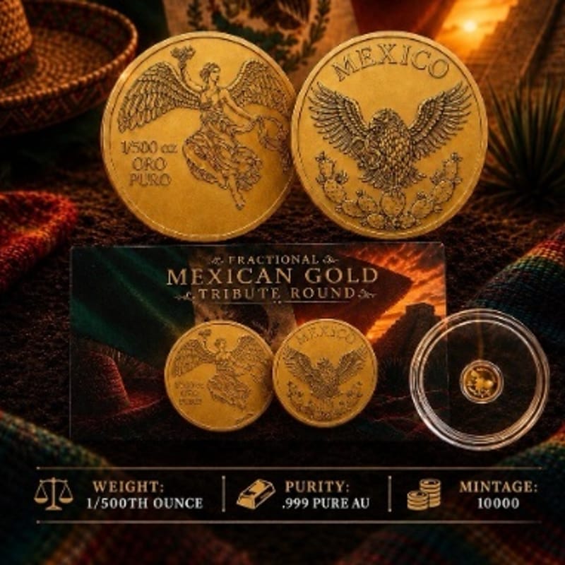 2026 Mexican Libertad Tribute 1/500 oz Gold Round