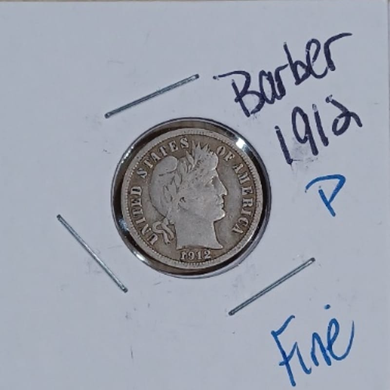 1905, 1909, 1912 Barber Dimes