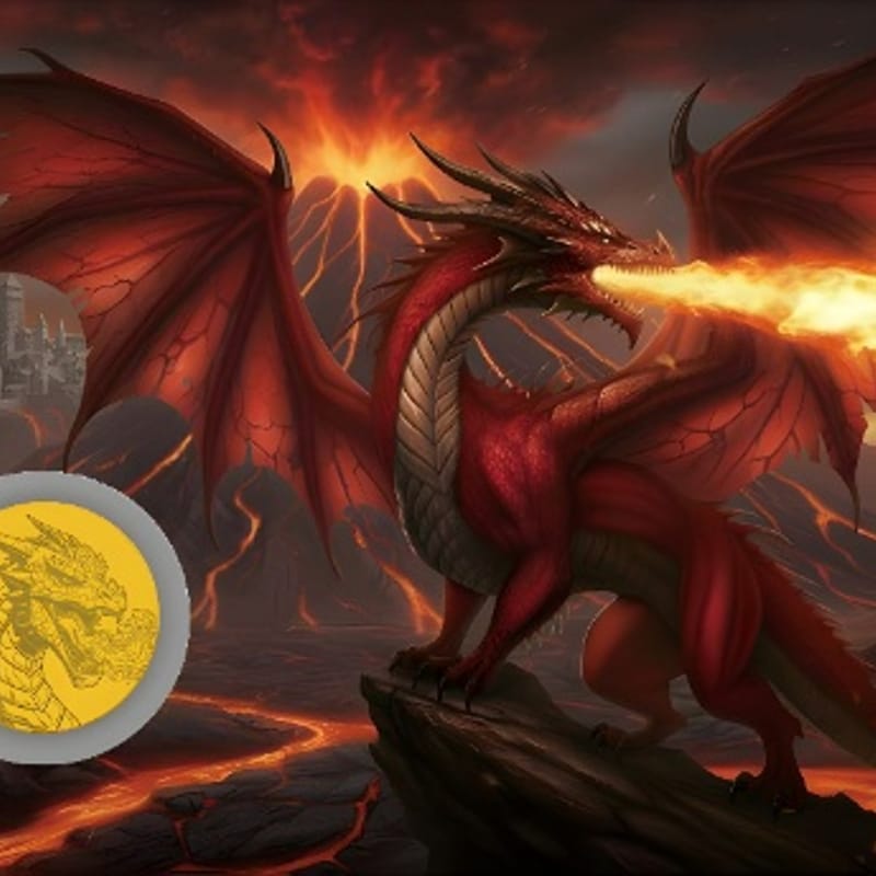 🐲 2026 Fire Dragon 1/1000 oz. Gold Round