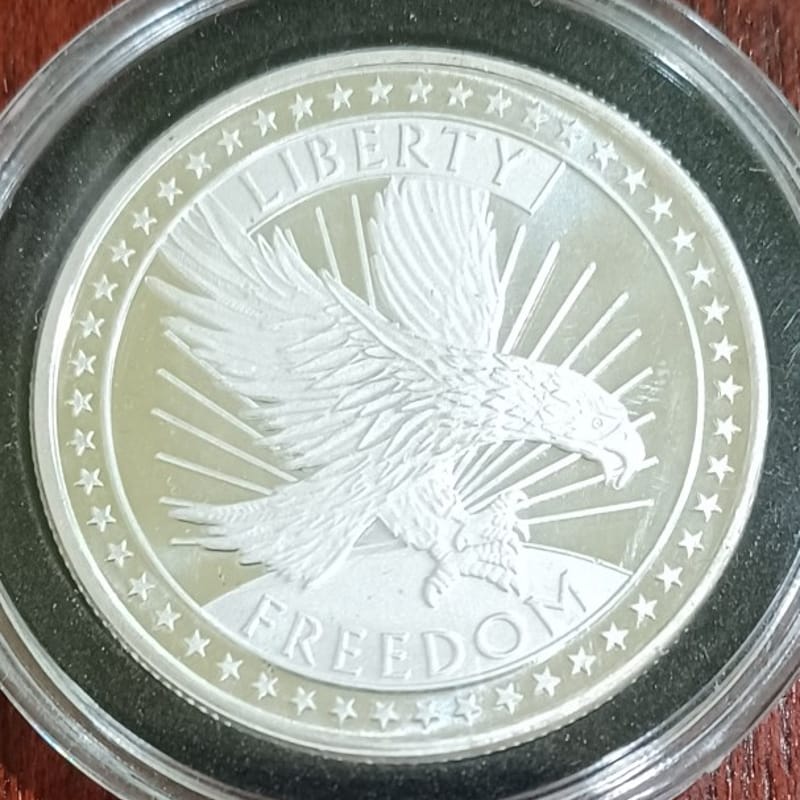💰SPOT 5 x 1oz Silver Round Liberty Freedom Eagle