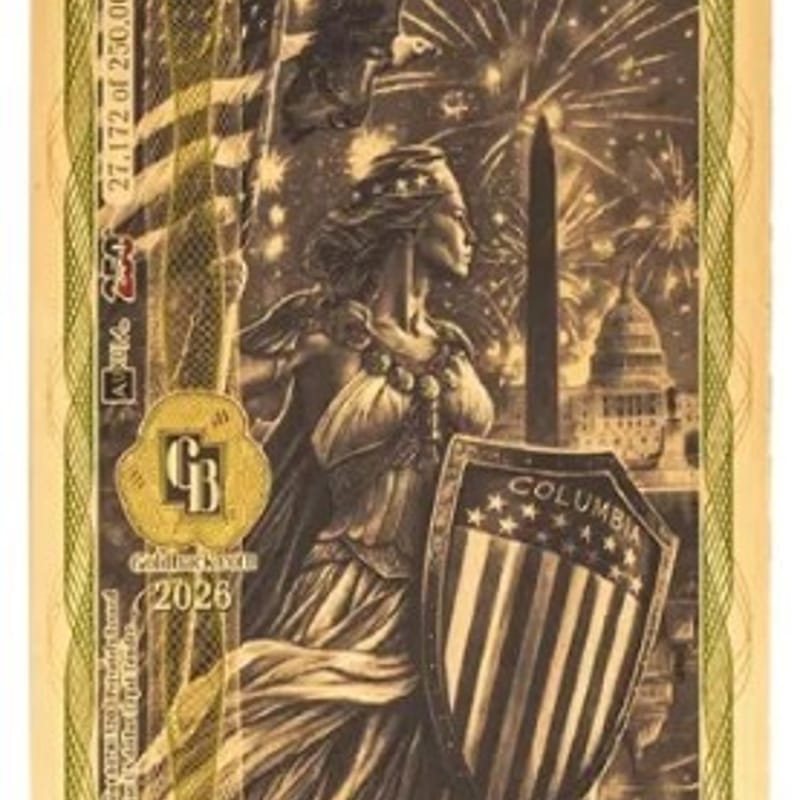🔥 2026 Washington D.C. 1 Goldback – LIMITED EDITION – 1/1000 oz .999 Fine Gold