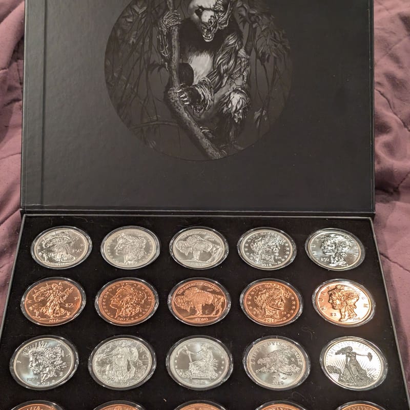 Complete 20-Piece Silver & Cu Zombucks S1 Coin Set