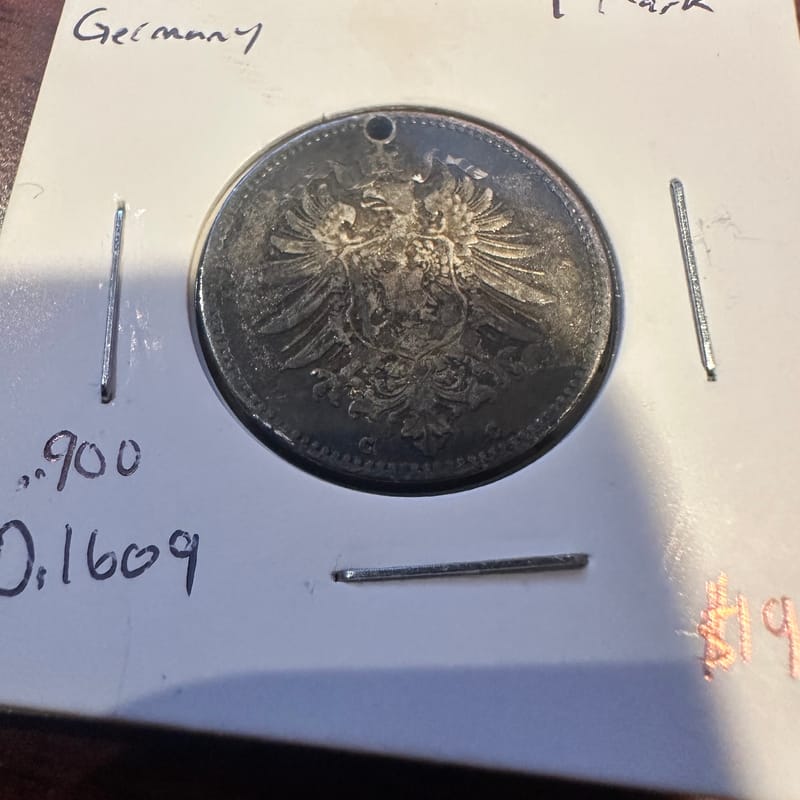 1876 Germany 1 Mark .900 Silver