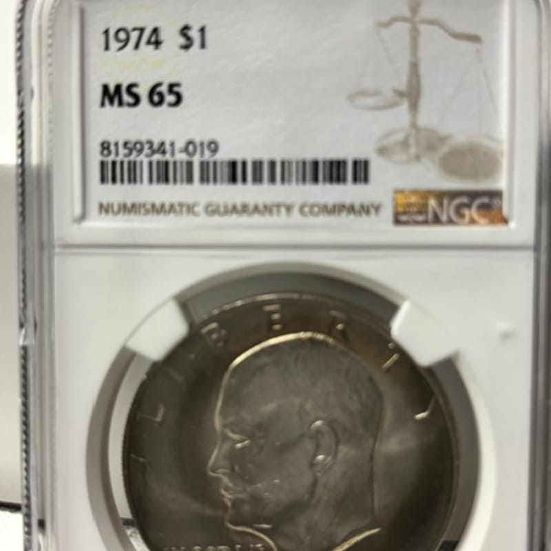 1974 Eisenhower Dollar NGC MS65 Brown Label