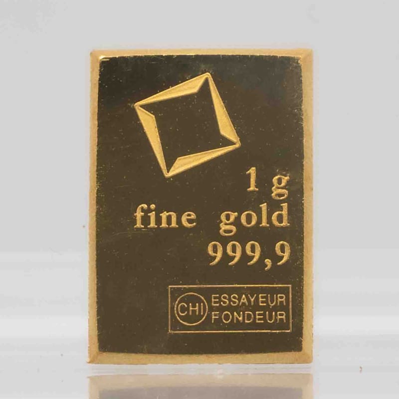 Valcambi 1 Gram Gold Bar .999 Fine - Loose