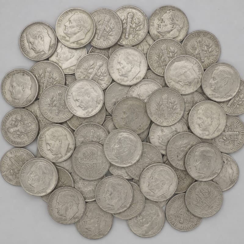 Random 90% Silver Roosevelt Dime - Choose Quantity