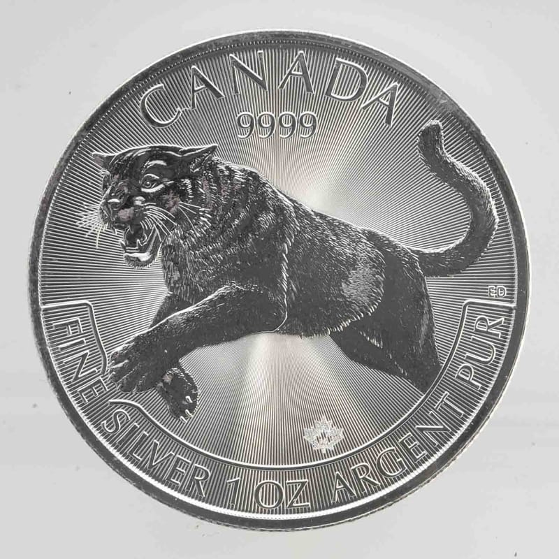 2016 Canada Predator Series Cougar 1oz Silver Coin