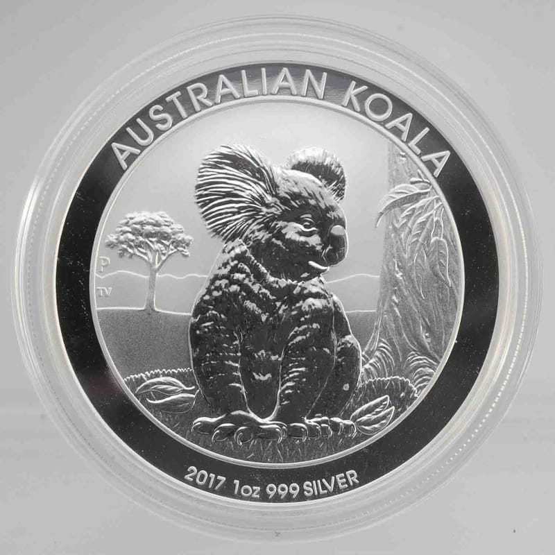 2017 Australian Perth Mint Koala 1oz Silver Coin 