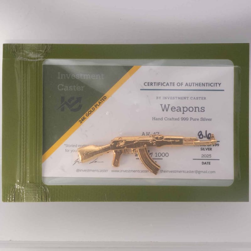 2025 Golden AK47 Limited .999 Silver Figure