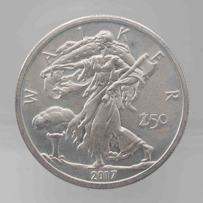 2017 Zombucks Walker 1oz .999 Silver Round