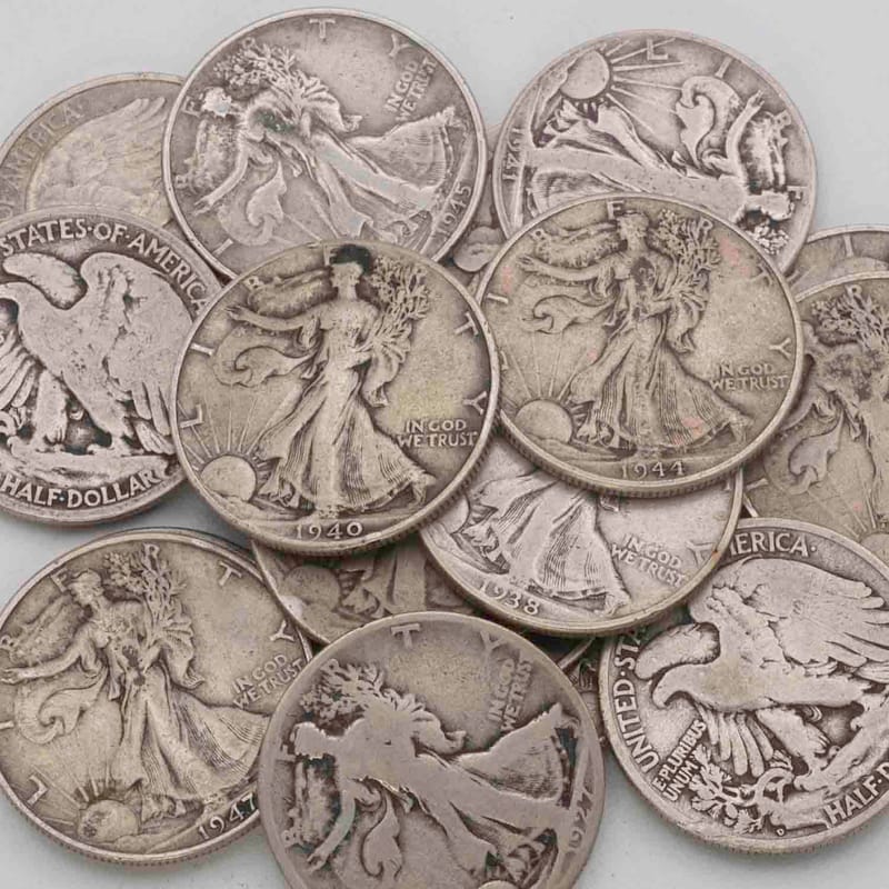 SPOT Random Walking Liberty Silver Half Dollar