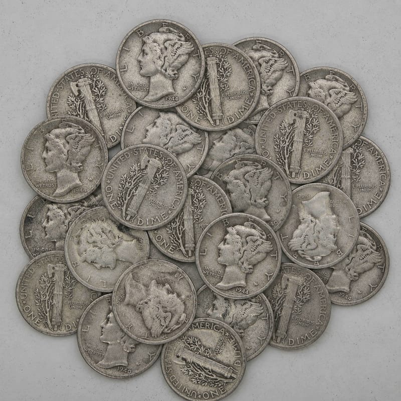 Random 90% Silver Mercury Dime - Choose Quantity
