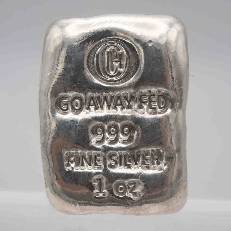  Go Away Fed Poured 1oz Silver Bar 