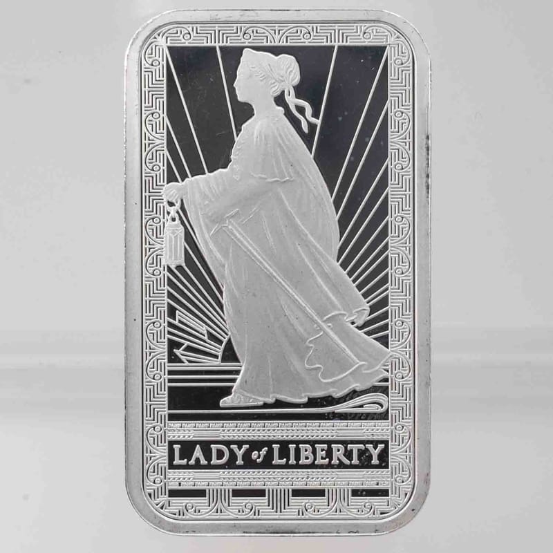 PAMP Suisse Lady of Liberty 1oz Silver Bar