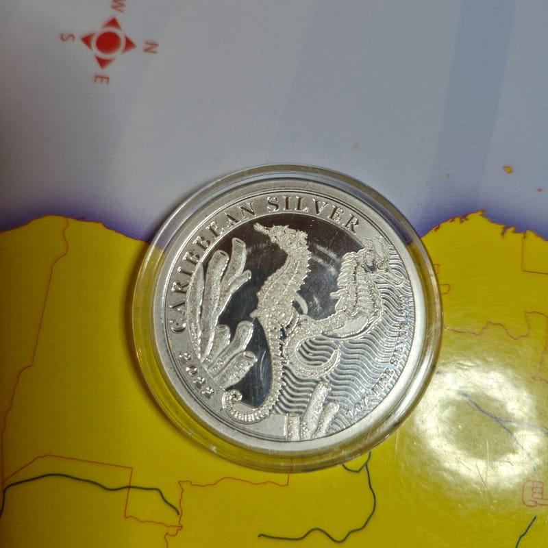 2022 1 ounce Barbados Seahorse round