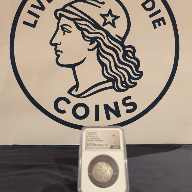 Tabaristan AR Hemidrachm AU! obv crowned bust