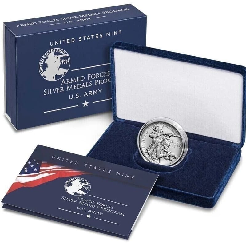2022 U.S. Army 2.5oz Fine Silver Armed Force Medal