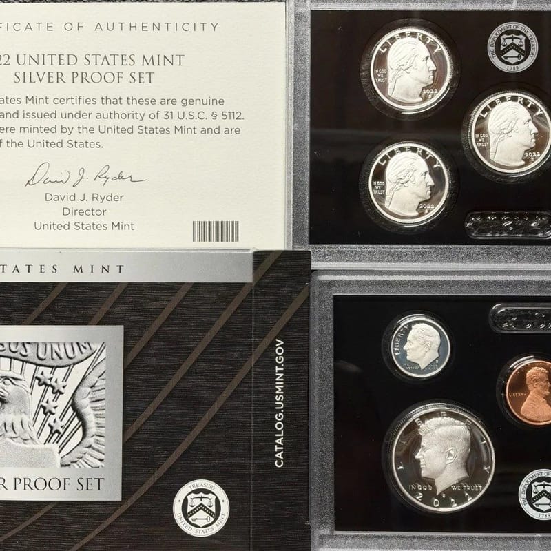 2022-S United States US Mint Silver 10 Coin Proof 