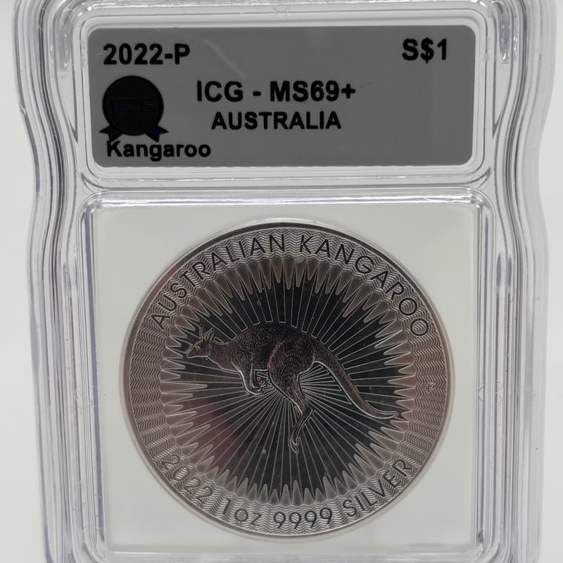 2022-P S$1 Australia 1oz .999 Silver ICG MS69+