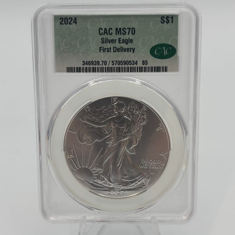 2024 American Silver Eagle CAC MS70 1st Delivery