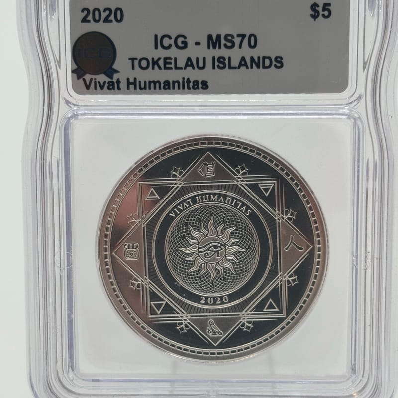 2020 Tokelau Is. 1oz .999 Ag Vivat Humanitas MS70
