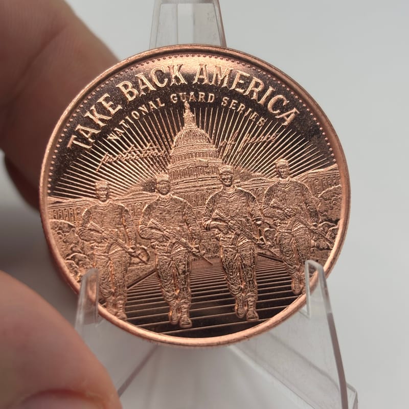 1oz AVDP Copper Disme Take Back America Round