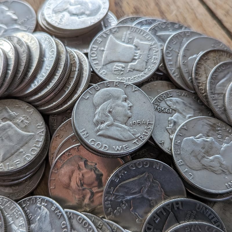 Franklin Half Dollar - Random Dates - 90% Silver