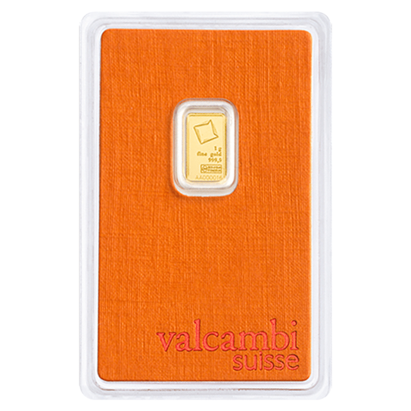 1 GRAM VALCAMBI GOLD BAR 
