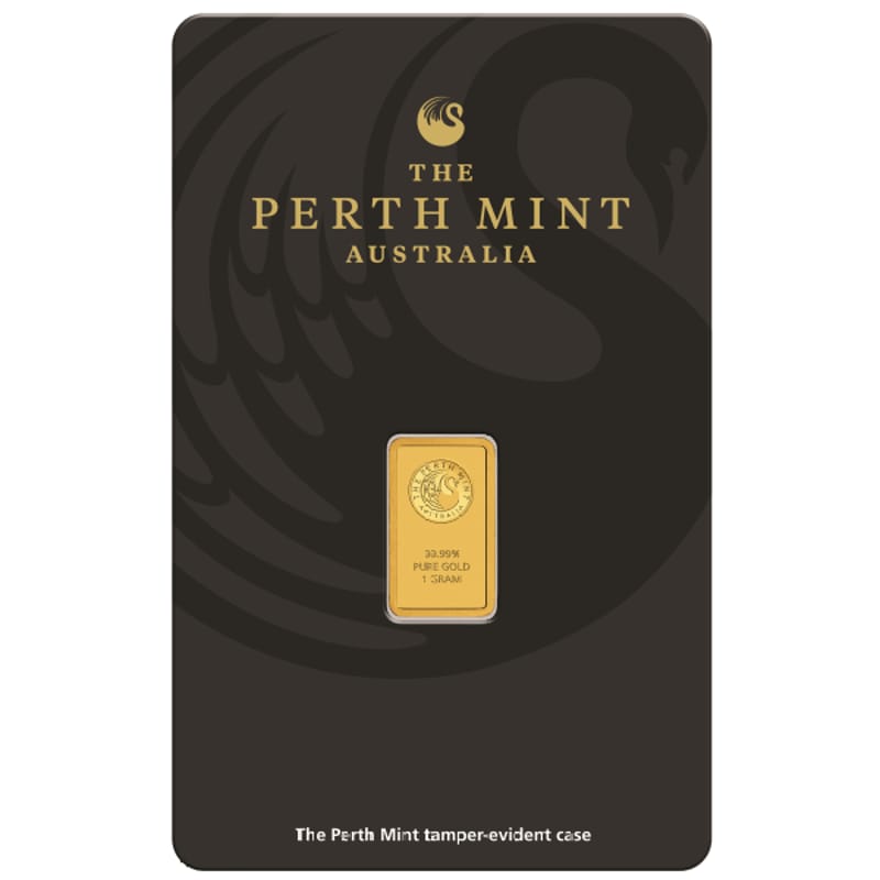 1 GRAM GOLD BAR PERTH MINT